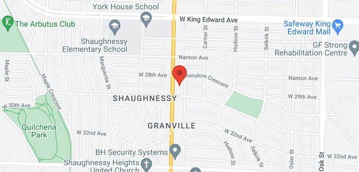 map of 4450 GRANVILLE STREET